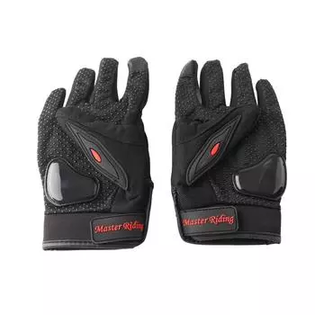 Мотоциклетные перчатки с сенсорным экраном на весь палец, дышащие перчатки с сенсорным экраном и полной рукой красного цвета