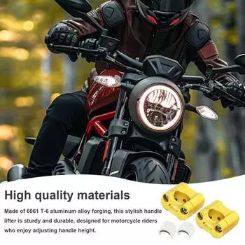 Мотоциклетные подъемы руля алюминиевый сплав 2 шт. адаптер зажима руля мотоцикла 22 мм подъемы руля зажим крепления руля чёрный