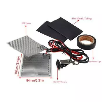 Мотоциклетные ручки с подогревом, обогреватель руля, подушечки для рук, теплее для мотоцикла, 12 В, новинка чёрный