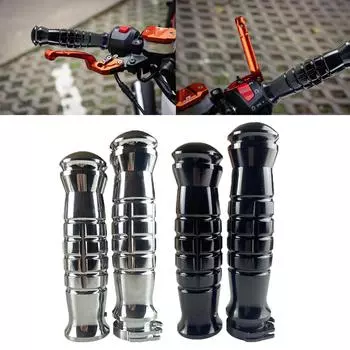 Мотоциклетные рукоятки, алюминиевый руль, подходит для кастомных велосипедов, нескользящий, эргономичный дизайн, улучшенный контроль, долговечность чёрный