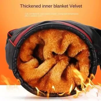 Мотоциклетные рули-муфты Guantes защитные мотоциклетные скутеры толстые теплые рули-муфты непромокаемые зимние теплые перчатки чёрный