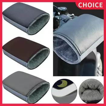 Мотоциклетные рули Муфты Зимнее снаряжение Варежки Теплые перчатки Водонепроницаемые наручники Чехол на ручку велосипеда Чехлы для рук Грелки чёрный