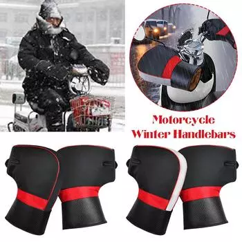 Мотоциклетные рули защитные перчатки Guantes для мотоцикла толстые теплые непромокаемые перчатки для ручек теплее руль скутера зимние D3C7