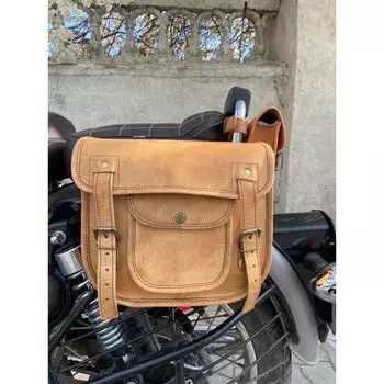 Мотоциклетные седельные сумки из козьей кожи, седельная сумка Pannier, сумка для багажа для Sportster коричневый
