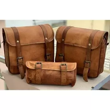 Мотоциклетные седельные сумки из козьей кожи, седельная сумка, сумка для багажа для Sportster, новинка коричневый