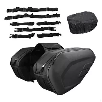 Мотоциклетные седельные сумки, кофры, боковые кофры, сумки с двойным ремнем и шипами, сумка для багажа