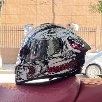 Мотоциклетные шлемы для мужчин и женщин, локомотивные шлемы с двойными линзами, Cascos Para Capacete Da Motocicleta S