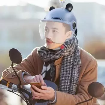 Мотоциклетные шлемы, модные, легкие, электрические, велосипедные, полушлемы, солнцезащитные линзы HD, вентиляция, сертифицированная защитная кепка