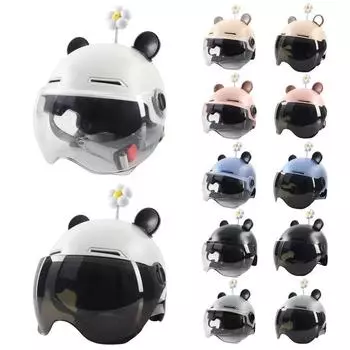 Мотоциклетные шлемы, модные, легкие, электрические, велосипедные, полушлемы, солнцезащитные линзы HD, вентиляция, сертифицированная защитная кепка