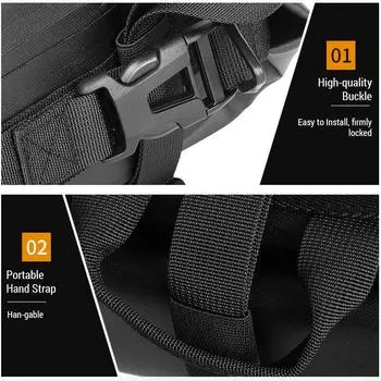 Мотоциклетные сумки Многофункциональная водонепроницаемая боковая сумка для защиты мотоцикла большой вместимости 4 л чёрный