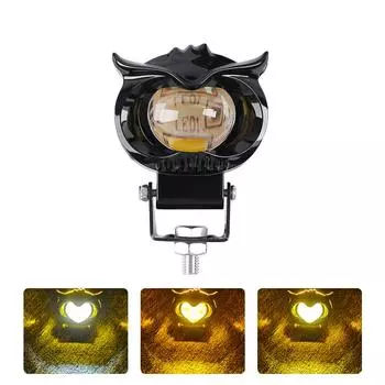 Мотоциклетные светодиодные дополнительные фары, двухцветные, ATV, скутер, прожекторы для вождения, рабочие фары, противотуманные фары для мотоавтомобиля, грузовика 1 piece