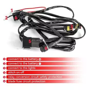 Мотоциклетные светодиодные противотуманные фары жгут проводов реле провода для BMW R1200 GS /ADV F800GS мотоциклетные противотуманные светодиодные фары