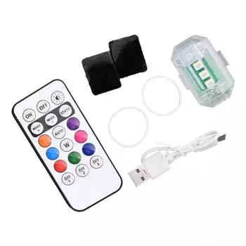 Мотоциклетные светодиодные стробоскопы Беспроводные стробоскопы Пульт дистанционного управления для мотоциклов Автомобили Велосипеды Цветные предупреждающие огни