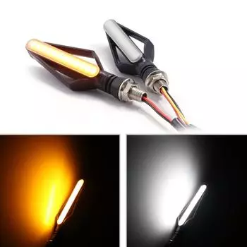 Мотоциклетные светодиодные указатели поворота Мотоциклетные индикаторные лампы Номерной знак DRL Мото-мигалка Хвостовые тормозные лампы Белый Желтый Красный