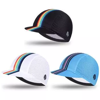 Мотоциклетные велосипедные кепки, дышащая гоночная велосипедная шапка, впитывающая пот под шлемом, солнцезащитная шапка для спорта на открытом воздухе чёрный