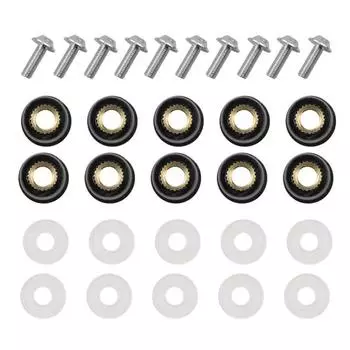 Мотоциклетные винты для ветрового стекла, крепеж, комплект обтекателя, 5 мм, винты для ветрового стекла, гайки, комплект болтов для обтекателя, винты, крепеж, 10 шт. чёрный