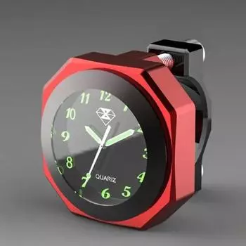 Мотоциклетные водонепроницаемые часы 22-28 мм из алюминиевого сплава светящийся циферблат мотоциклетные часы для мотокросса Yamaha Kawasaki Honda Suzuki чёрный