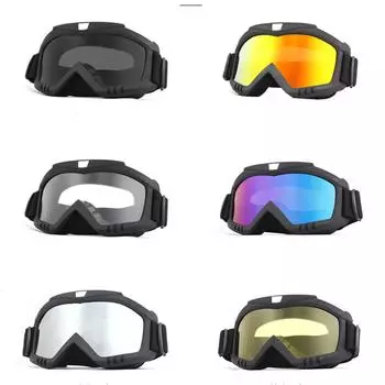 Мотоциклетные защитные механизмы Гибкий крестовый шлем Маска для лица Очки для мотокросса ATV Dirt Bike UTV Очки Шестерни Очки Лыжные очки белый