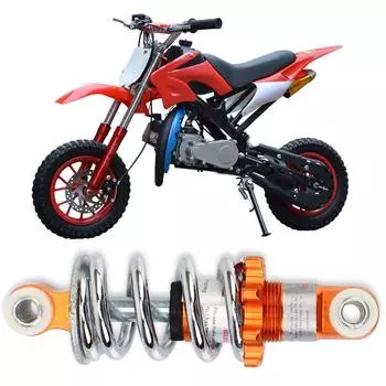 Мотоциклетный амортизатор сменный двигатель 125 мм 400 фунтов/дюйм для 49 куб. см Mini Trot Moto аксессуары демпфирующая пружина с покрытием оранжевый