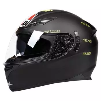 Мотоциклетный анфас-шлем со светодиодной подсветкой, черный шлем Smart Knight Racing Enduro, безопасный для взрослых 55-61 см Rrally Race Way Led