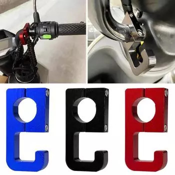 Мотоциклетный багажник, крючок для шлема, алюминиевое крепление, держатель для мотоциклетного шлема, сумка, крючок, вешалка, универсальные аксессуары для мотоциклов чёрный