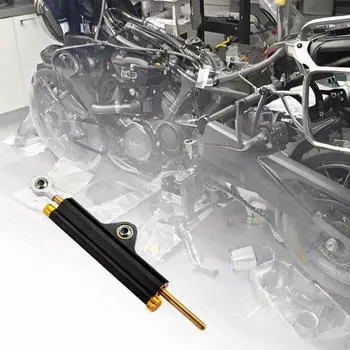 Мотоциклетный демпфер рулевого управления, безопасная алюминиевая универсальная запасная часть с кронштейном чёрный