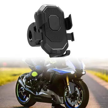 Мотоциклетный держатель для мобильного телефона с защитой от встряхивания, простая установка, вращение на 360 ° Handlebar Mount