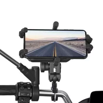 Мотоциклетный держатель для телефона, водонепроницаемый мотоциклетный держатель для мобильного телефона, противоугонный, вращение на 360 градусов Handlebar Mount чёрный