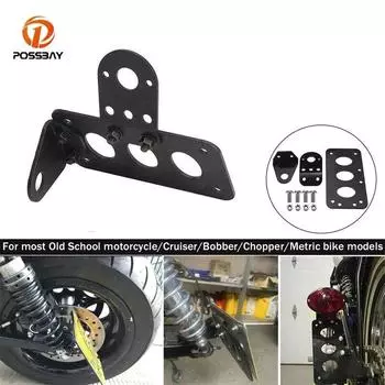 Мотоциклетный держатель номерного знака 7/8 22 мм, металлический кронштейн для номерного знака, держатель заднего фонаря для Harley, ретро, Old School Cruiser Bobber Bike