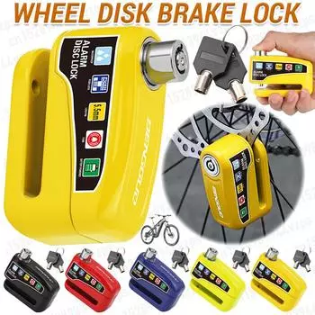 Мотоциклетный дисковый замок сигнализация колесный дисковый тормоз с ключом мото скутер велосипед водонепроницаемый противоугонный навесной замок сигнализация мотоцикла зелёный