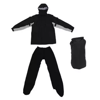 Мотоциклетный дождевик, водонепроницаемый, дышащий, легкий, дождевик, штаны со скрытыми бахилами для обуви M