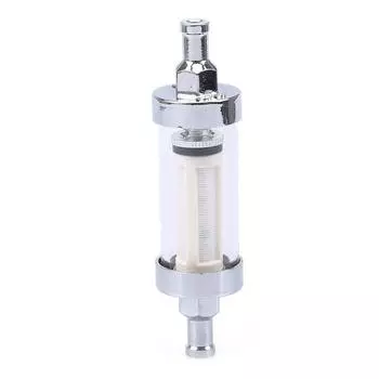 Мотоциклетный двигатель 5/16 8 мм топливный фильтр металл & Стеклянный бензиновый дизельный встроенный топливопровод