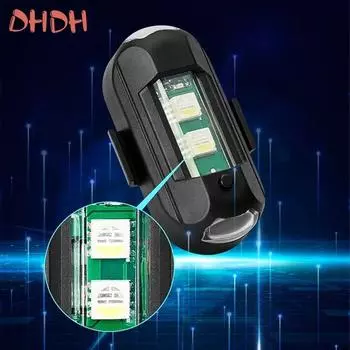 Мотоциклетный фонарь для дрона, стробоскопический фонарь USB, светодиодный фонарь для предотвращения столкновений, ночной полет на велосипеде или самолете, мини-мигающий предупреждающий фонарь, задний фонарь