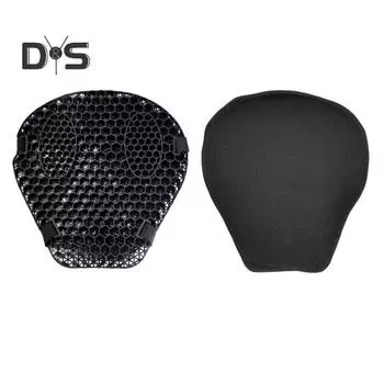 Мотоциклетный гелевый чехол на подушку сиденья 3D сотовый амортизирующий дышащий удобный чехол на сиденье для снятия давления чёрный