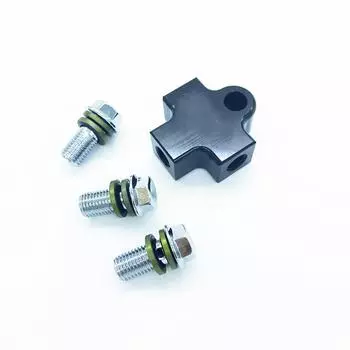 Мотоциклетный гидравлический тормозной шланг, 3-ходовой тройник, адаптер, адаптер из алюминиевого сплава