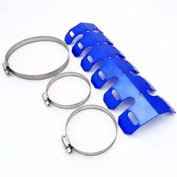 Мотоциклетный глушитель, защита для трубы, теплозащитный экран, подходит для Honda Harley Chopper Cruiser, профессиональные аксессуары для ремонта красный