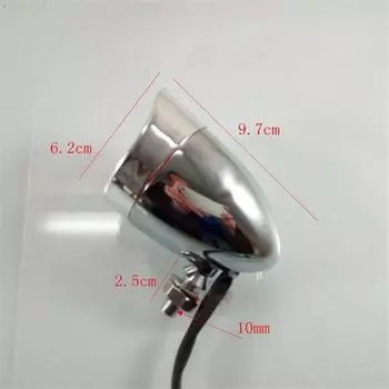 Мотоциклетный Хромированный Пулевидный Задний Стоп-сигнал Габаритный Огонь Тормозной Фонарь Кафе Рейсер Боббер Чоппер