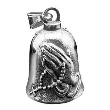 Мотоциклетный колокольчик брелок молитвенная рука колокольчик удачи 3D вешалка байкерский колокольчик винтажные колокольчики удачи для верховой езды мотоциклетный колокольчик байкер для байкера