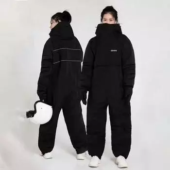 Мотоциклетный комбинезон и куртка Зимняя одежда для защиты от холода Незамерзающая одежда Толстое военное хлопковое пальто Костюм для рыбалки на открытом воздухе L серый