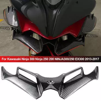 Мотоциклетный комплект аэродинамических крыльев Winglet Spoiler Motor Accessories ForKawasaki Ninja 300 Ninja 250 NINJA300/250 EX300 2013-2017 чёрный