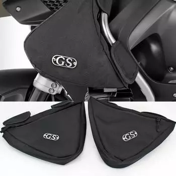 Мотоциклетный комплект подвесной треугольной сумки GS, боковая сумка с защитной планкой R1200GS + R1250 + водонепроницаемая подвесная сумка, боковая сумка 29cmx5cmx22cm чёрный