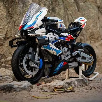 Мотоциклетный конструктор из кирпичей, игрушки для детей