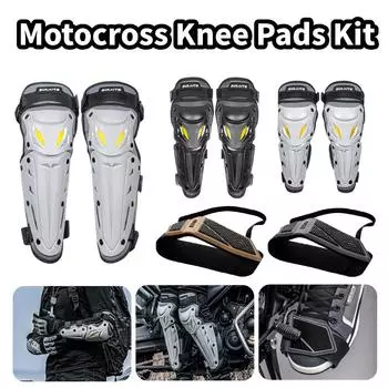Мотоциклетный наколенник Защитный комбинированный наколенник Защита колена Экипировка Спорт на открытом воздухе Мотокросс Наколенник Вентиляция Четыре сезона