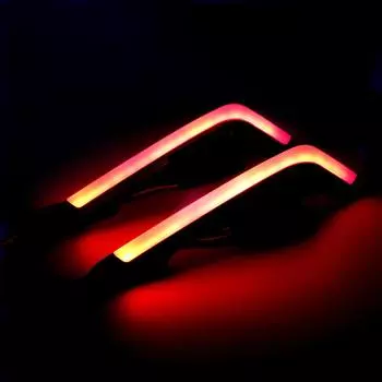 Мотоциклетный передний боковой спойлер Winglets аэродинамическое крыло со светодиодными фонарями для мотоциклов, электровелосипедов, скутеров декоративная наклейка