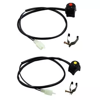 Мотоциклетный переключатель 7/8 Универсальный 12 В для мотоциклов Минибайков Скутеров красный