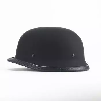 Мотоциклетный полушлем, ретро-шлем на половину лица для взрослых мужчин и женщин one size чёрный