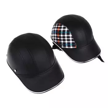 Мотоциклетный полушлем, защитная каска, гонщик, чоппер, скутер, половина лица, винтажный красный