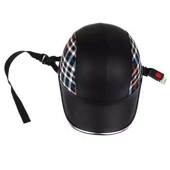 Мотоциклетный полушлем, защитная каска, гонщик, чоппер, скутер, половина лица, винтажный красный