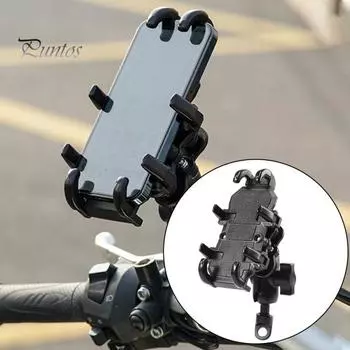 Мотоциклетный руль, держатель для мобильного телефона, противоскользящий, регулируемый, устойчивый к тряске, управление одной рукой, навигационная подставка для телефона, крепление для телефона, скутер, квадроцикл, телефонная стойка чёрный