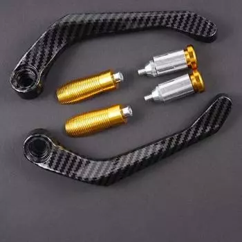 Мотоциклетный руль с ЧПУ из алюминиевого сплава, рычаг тормоза, сцепления, защита для рук, аксессуары для модификации, защита для рук красный